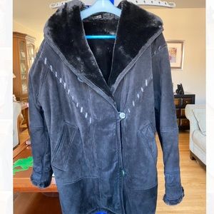 Gallery suede/leather coat